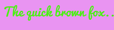 Image with Font Color 49F211 and Background Color E994F2